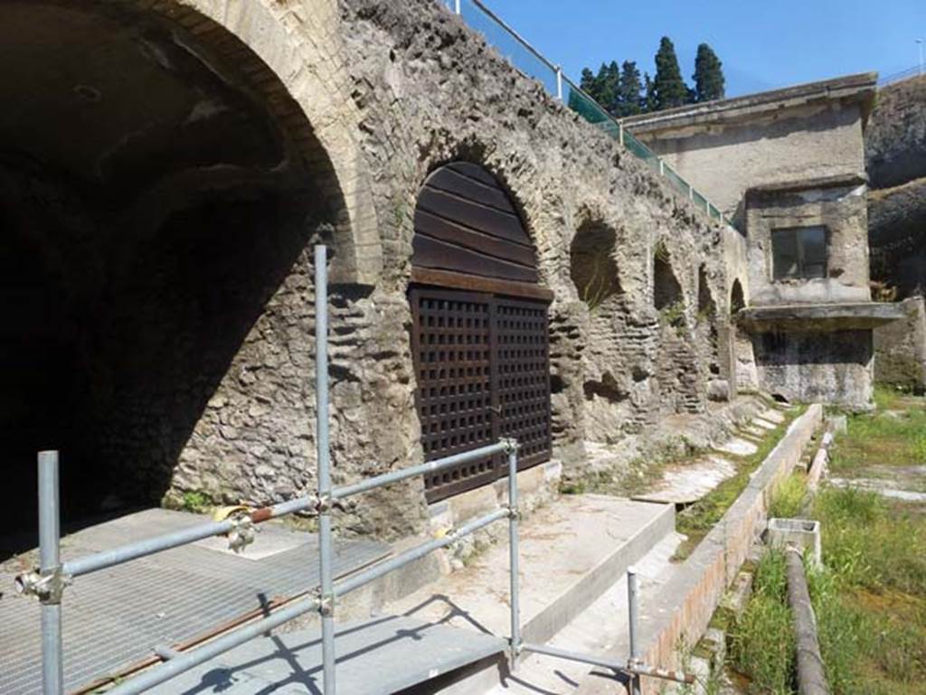 Beachfront, Herculaneum, June 2012. Looking east towards window of the Suburban Baths.  Photo courtesy of Michael Binns.